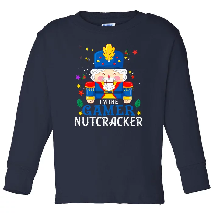 The Gamer Nutcracker Matching Family Christmas Pajama Gifts Toddler Long Sleeve Shirt