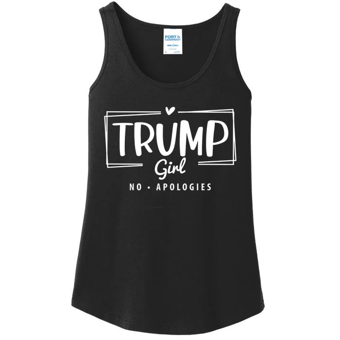 Trump Girl No Apologies Election 2024 Ladies Essential Tank