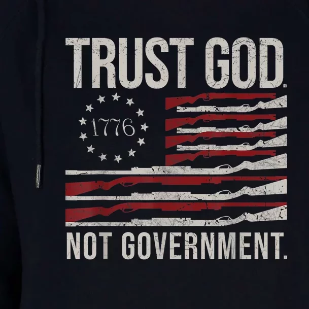 Trust God Not Government Anti Government Political Womens Funnel Neck Pullover Hood