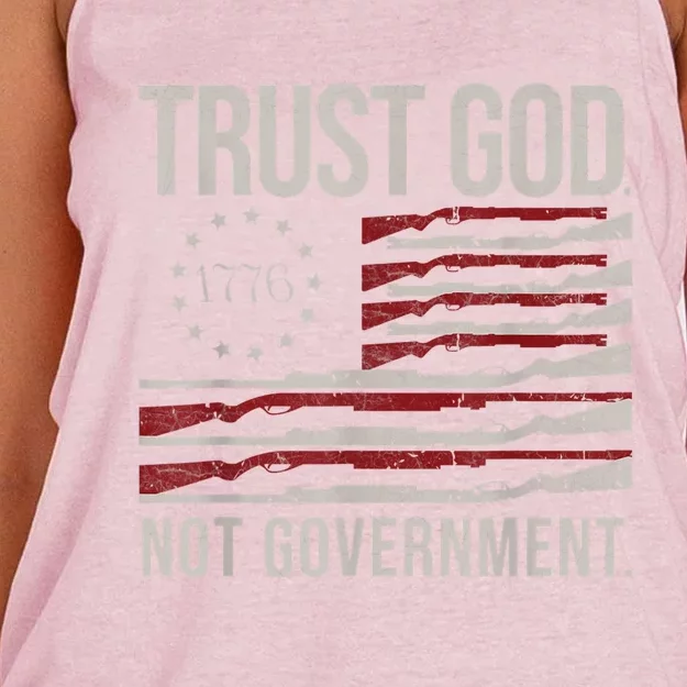 Trust God Not Government Anti Government Political Women's Knotted Racerback Tank