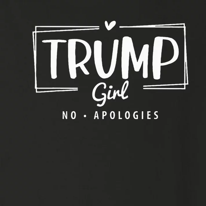 Trump Girl No Apologies Election 2024 Toddler Long Sleeve Shirt