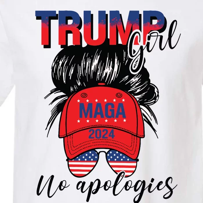 Trump Girl No Apologies Patriotic American Garment-Dyed Heavyweight T-Shirt