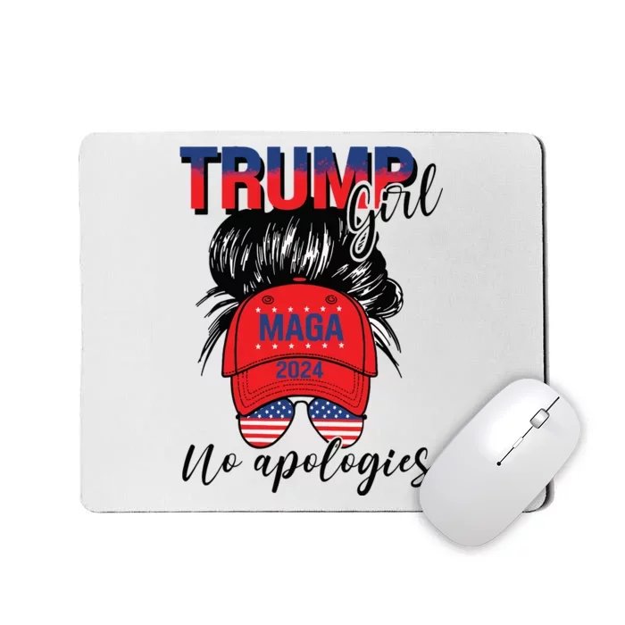 Trump Girl No Apologies Patriotic American Mousepad