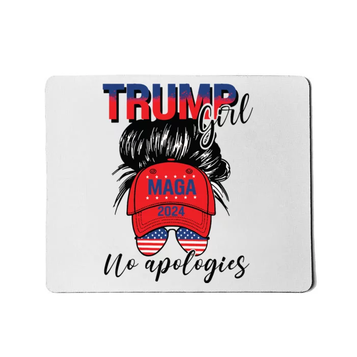 Trump Girl No Apologies Patriotic American Mousepad