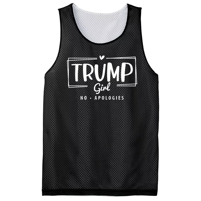 Trump Girl No Apologies Election 2024 Mesh Reversible Basketball Jersey Tank