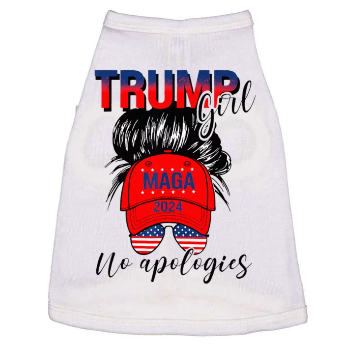 Trump Girl No Apologies Patriotic American Doggie Tank