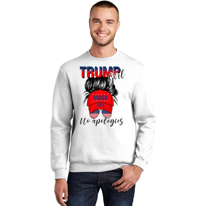 Trump Girl No Apologies Patriotic American Sweatshirt