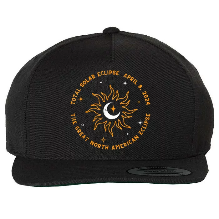 The Great North American Total Solar Eclipse April 8 2024 Wool Snapback Cap