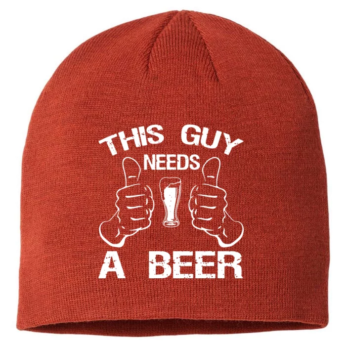 This Guy Needs A Beer 8 1/2in Sustainable Knit Beanie