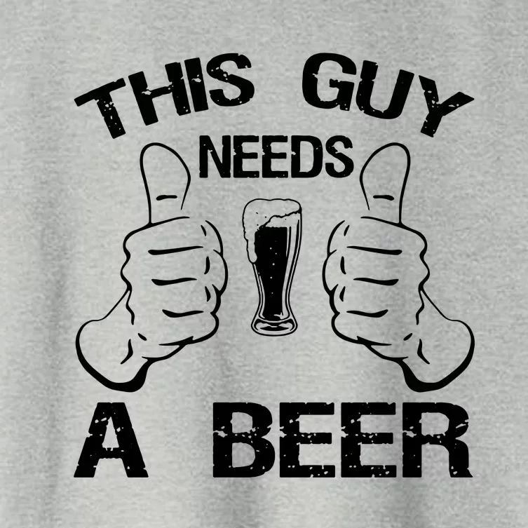 This Guy Needs A Beer Women's Crop Top Tee