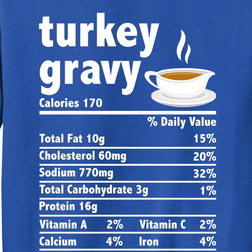 Turkey Gravy Nutrition Facts Thanksgiving Xmas Food Facts Great Gift Tall Sweatshirt