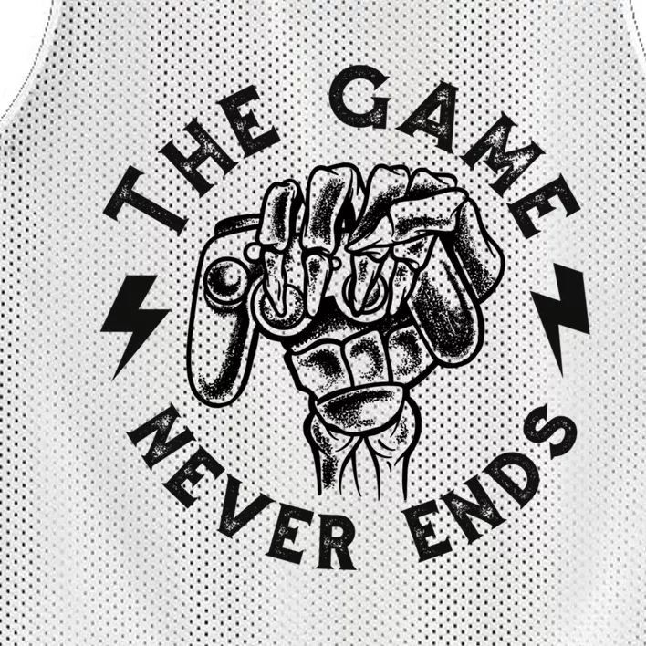 The Game Never Ends Gift Mesh Reversible Basketball Jersey Tank