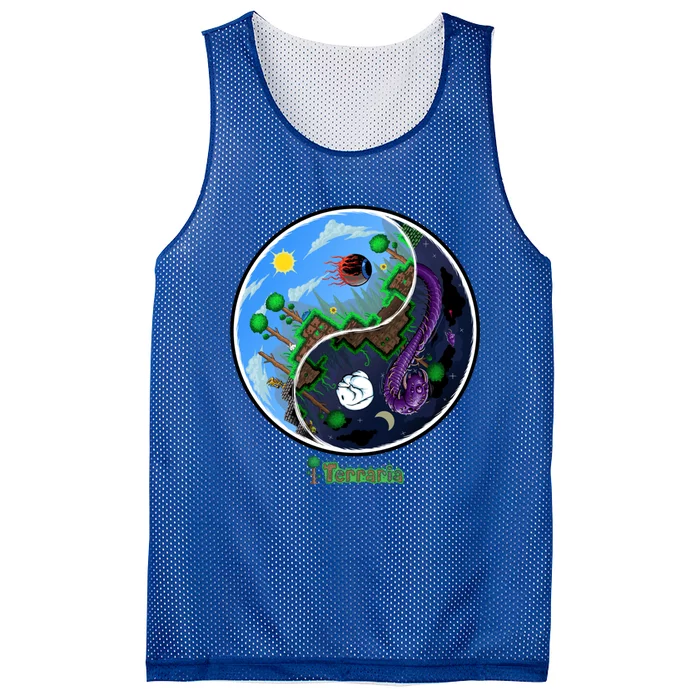 Terraria Gift: Night And Day Mesh Reversible Basketball Jersey Tank