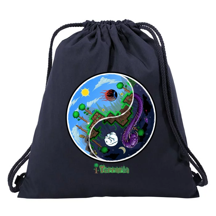 Terraria Gift: Night And Day Drawstring Bag