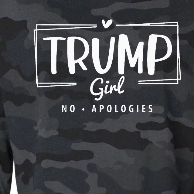 Trump Girl No Apologies Election 2024 Cropped Pullover Crew