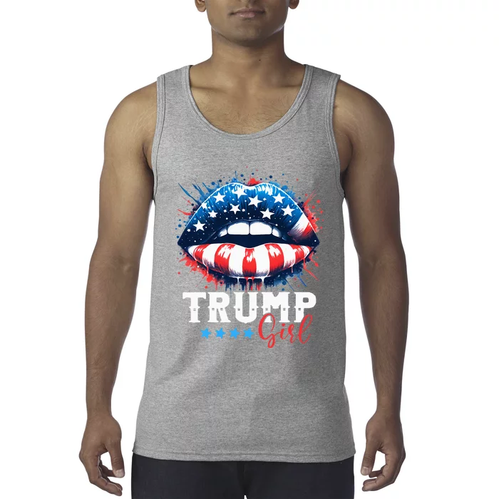 Trump Girl No Apologies Patriotic American Tank Top