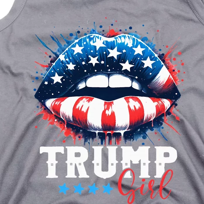 Trump Girl No Apologies Patriotic American Tank Top