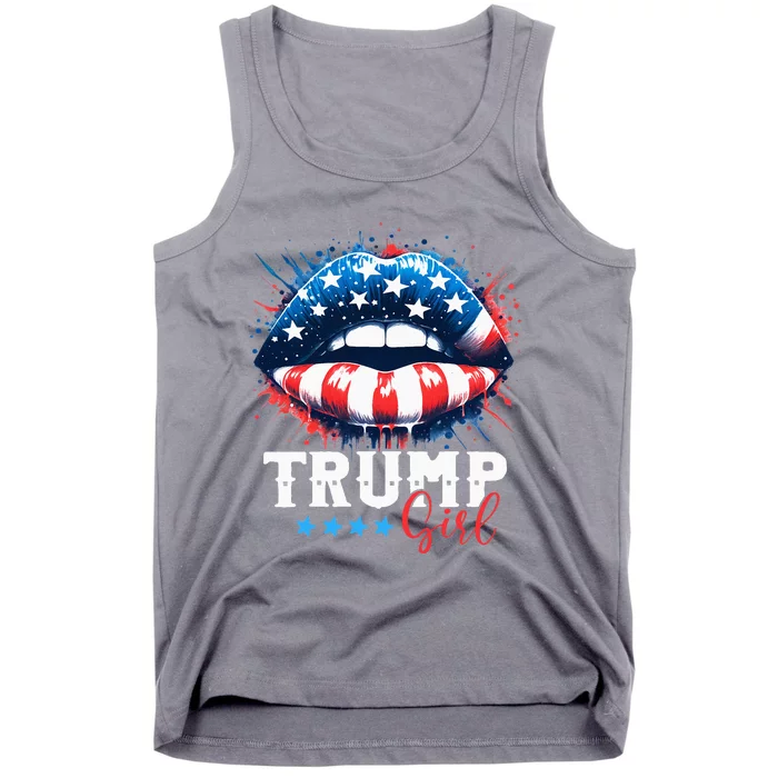 Trump Girl No Apologies Patriotic American Tank Top