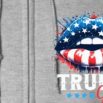 Trump Girl No Apologies Patriotic American Full Zip Hoodie