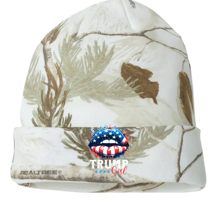 Trump Girl No Apologies Patriotic American Kati - 12in Camo Beanie