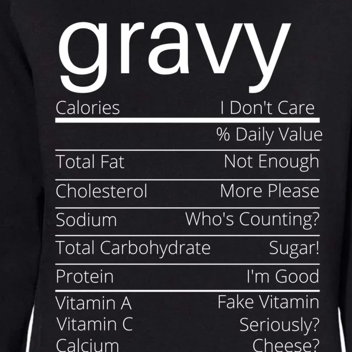 Turkey Gravy Nutrition Facts Thanksgiving Nutrition Facts Gift Womens California Wash Sweatshirt