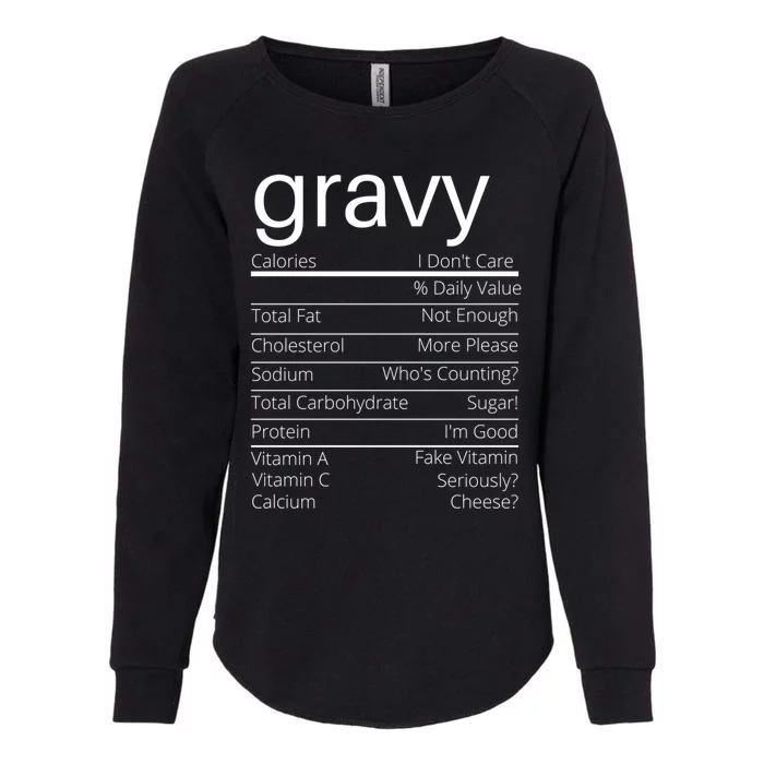 Turkey Gravy Nutrition Facts Thanksgiving Nutrition Facts Gift Womens California Wash Sweatshirt