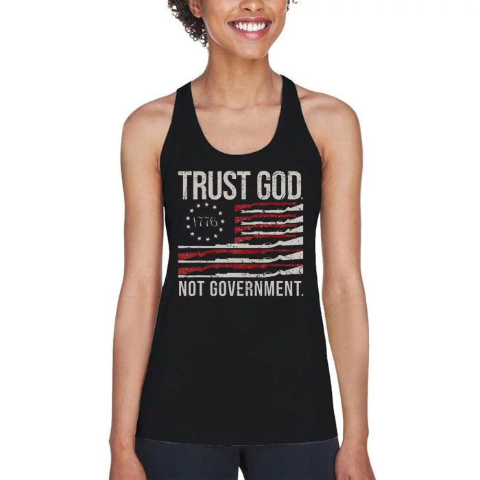 Trust God Not Government Antigovernment Political Women's Racerback Tank