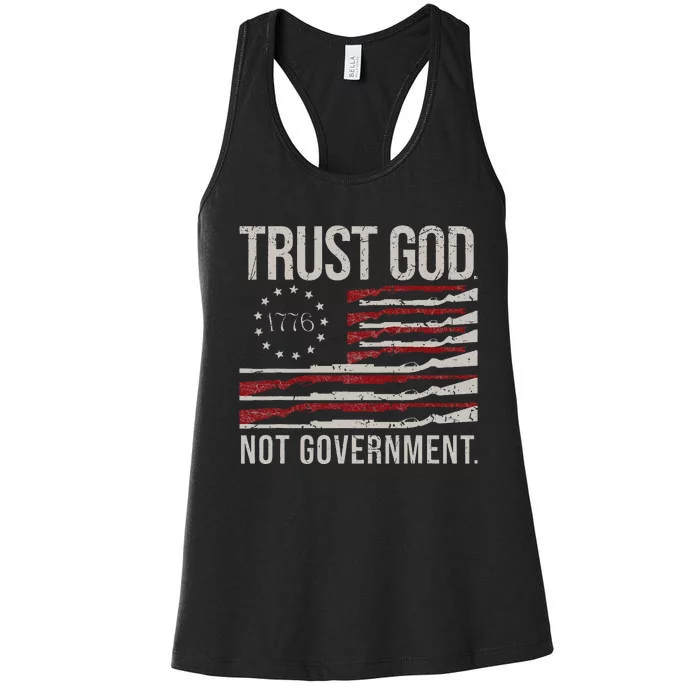 Trust God Not Government Antigovernment Political Women's Racerback Tank