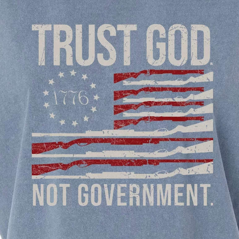 Trust God Not Government Antigovernment Political Garment-Dyed Women's Muscle Tee