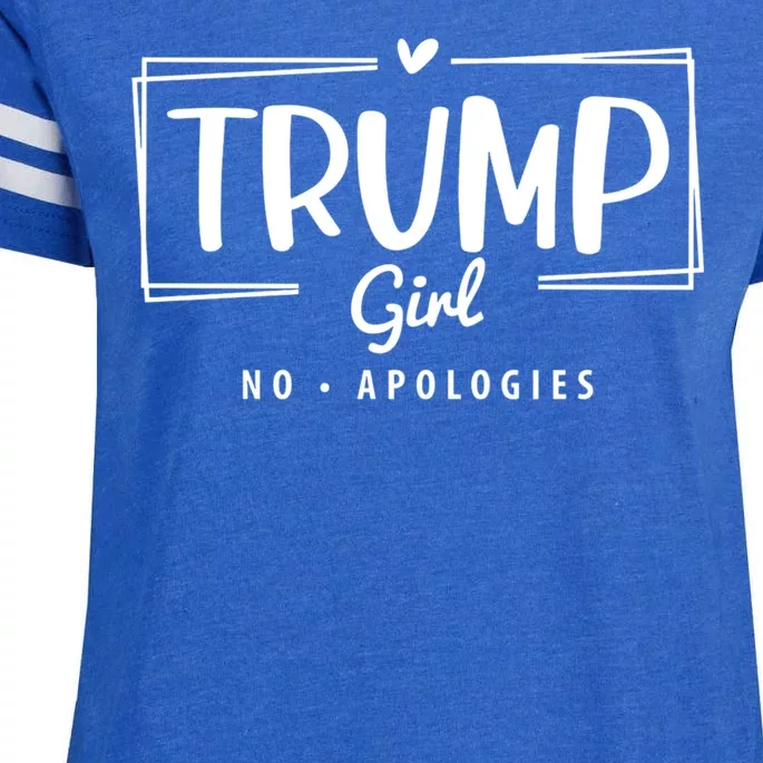 Trump Girl No Apologies Election 2024 Enza Ladies Jersey Football T-Shirt