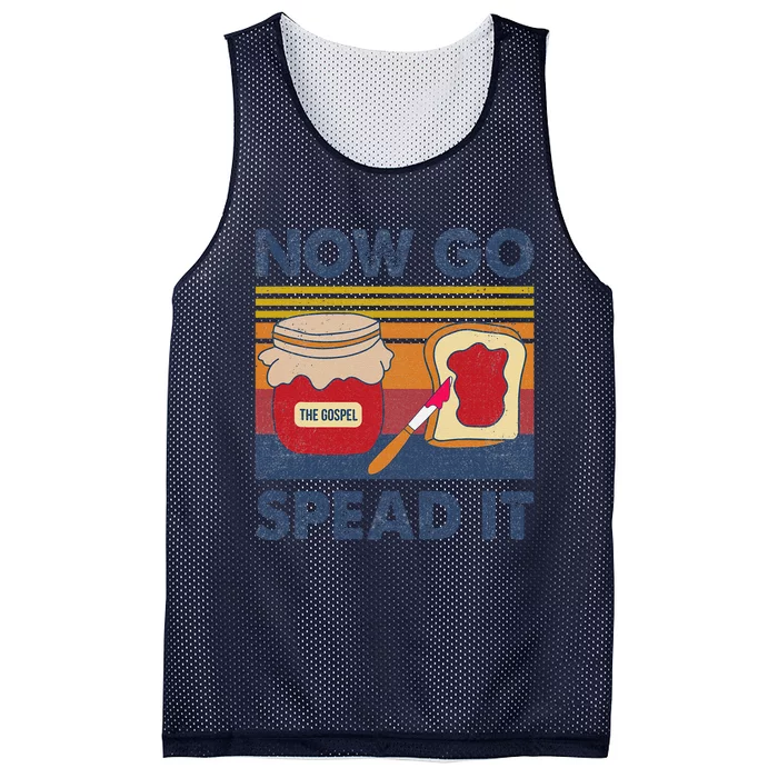 The Gospel Now Go Spread It Retro Mesh Reversible Basketball Jersey Tank