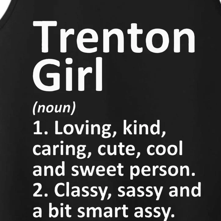 Trenton Girl Nj New Jersey Funny City Home Roots Gift Performance Tank