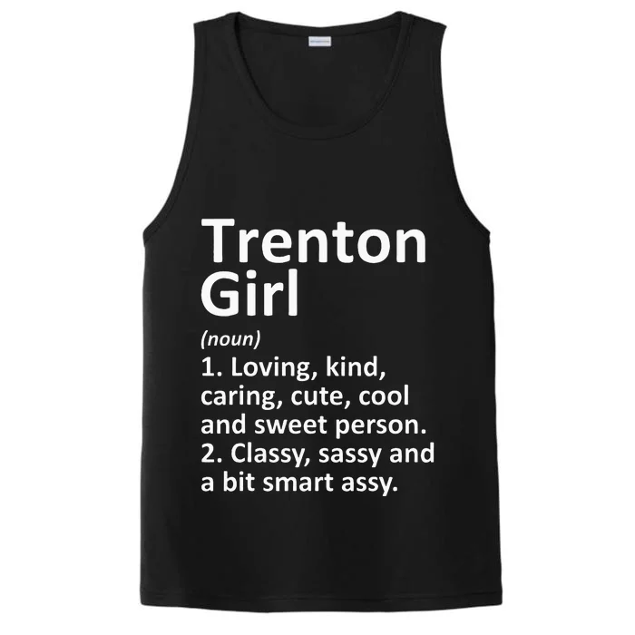 Trenton Girl Nj New Jersey Funny City Home Roots Gift Performance Tank