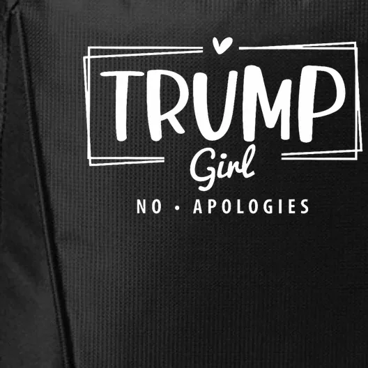 Trump Girl No Apologies Election 2024 City Backpack