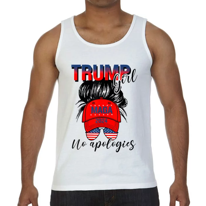 Trump Girl No Apologies Patriotic American Comfort Colors® Tank Top