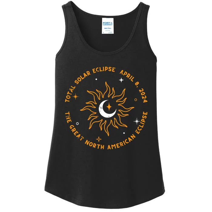 The Great North American Total Solar Eclipse April 8 2024 Ladies Essential Tank