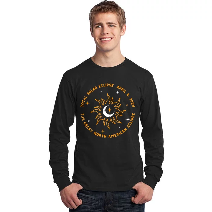 The Great North American Total Solar Eclipse April 8 2024 Tall Long Sleeve T-Shirt