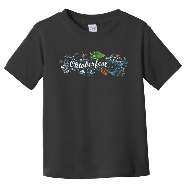 Traditional German Oktoberfest Gift Beer Pretzel Edelweiss Toddler T-Shirt