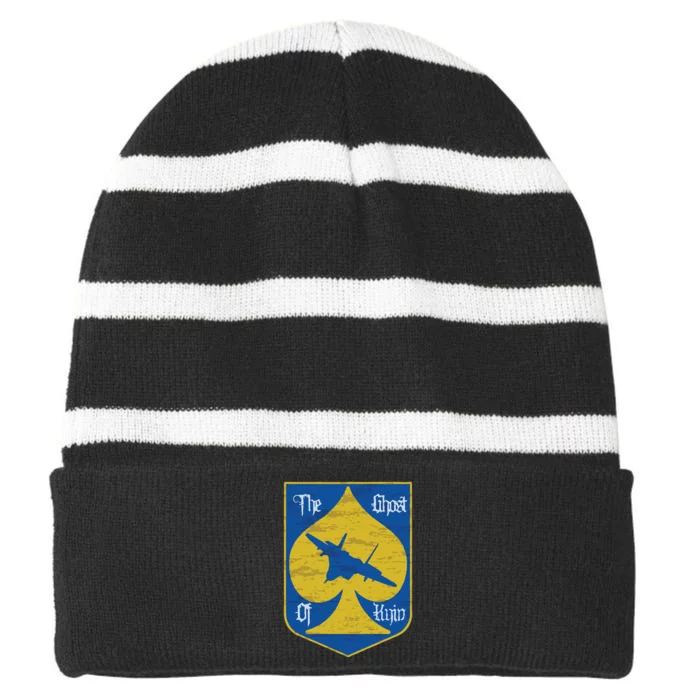 The Ghost Of Kyiv Striped Beanie with Solid Band