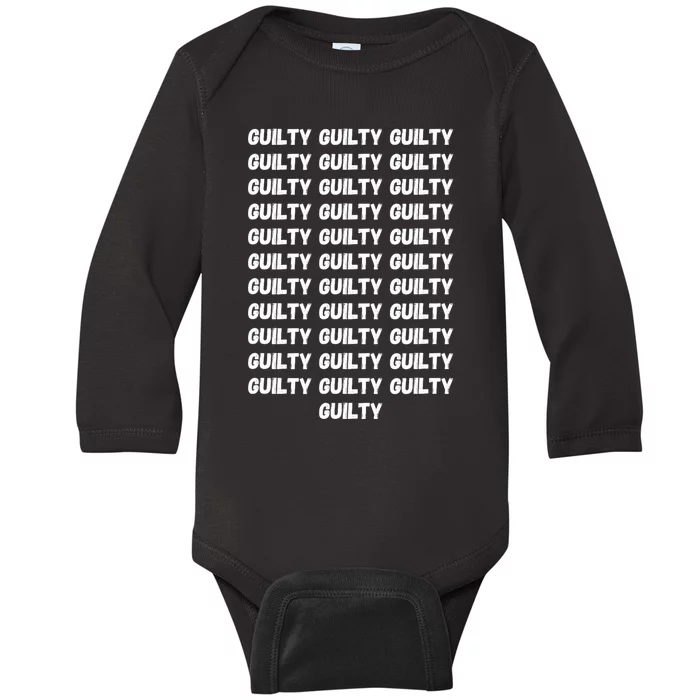 Trump Guilty On 34 Countstrump Verdict President 2024 Baby Long Sleeve Bodysuit