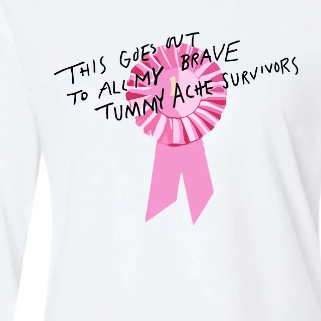 This Goes Out To All My Brave Tummy Ache Survivors Womens Cotton Relaxed Long Sleeve T-Shirt