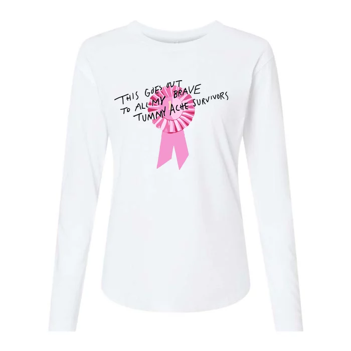 This Goes Out To All My Brave Tummy Ache Survivors Womens Cotton Relaxed Long Sleeve T-Shirt