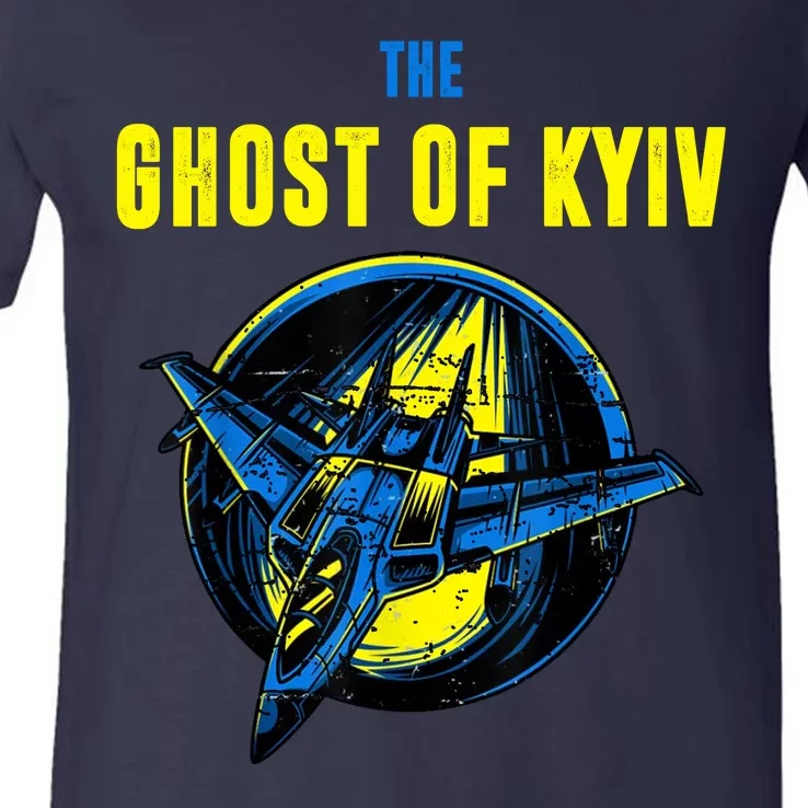 The Ghost Of Kyiv Ukraine V-Neck T-Shirt