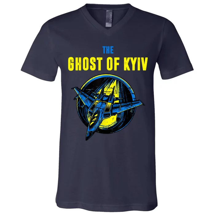 The Ghost Of Kyiv Ukraine V-Neck T-Shirt