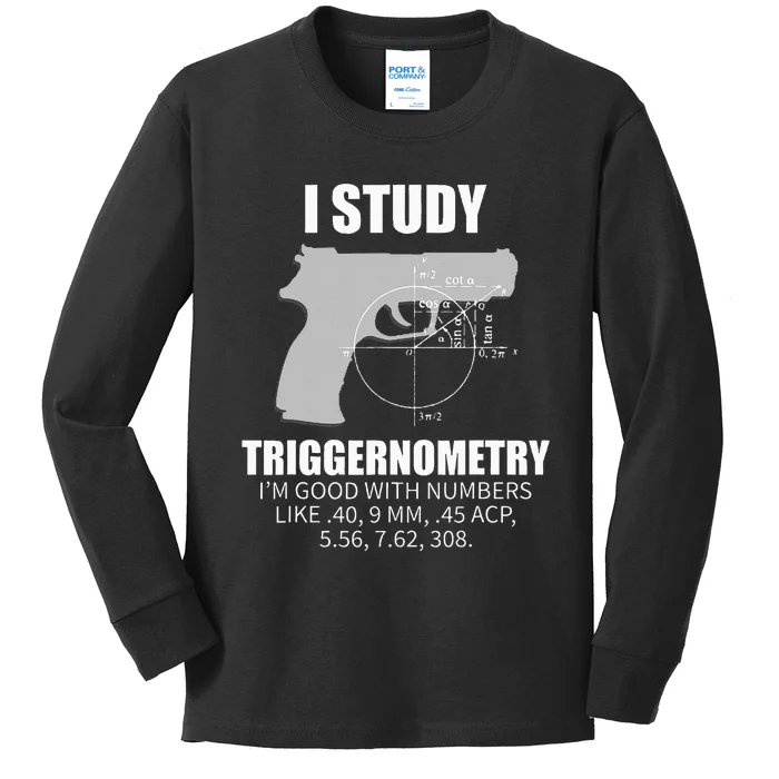 Triggernometry Gun Owner 2nd Amendment Rights Kids Long Sleeve Shirt