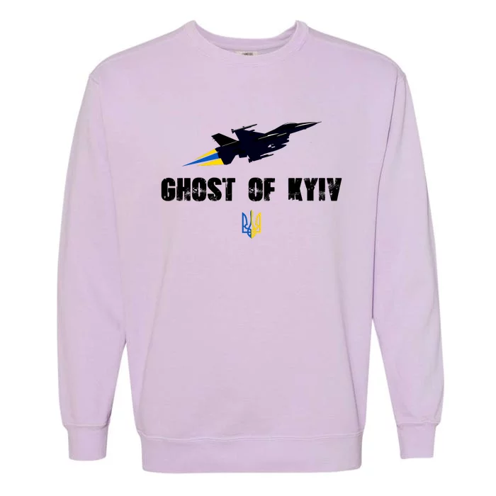 The Ghost Of Kyiv Fighter Pilot Military Stand With Ukraine Garment-Dyed Sweatshirt