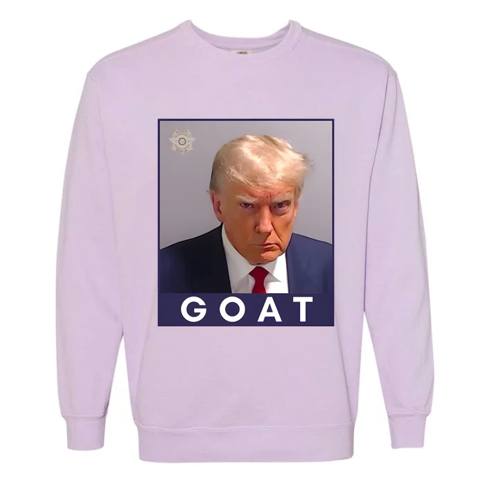 Trump Greatest Of All Time Mugshot Garment-Dyed Sweatshirt