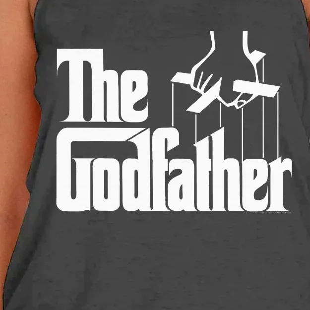 The Godfather Original White Title Women's Knotted Racerback Tank