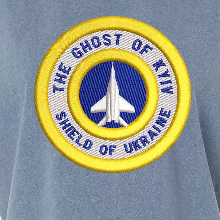 The Ghost Of Kyiv Shield Of Ukraine Garment-Dyed Women's Muscle Tee