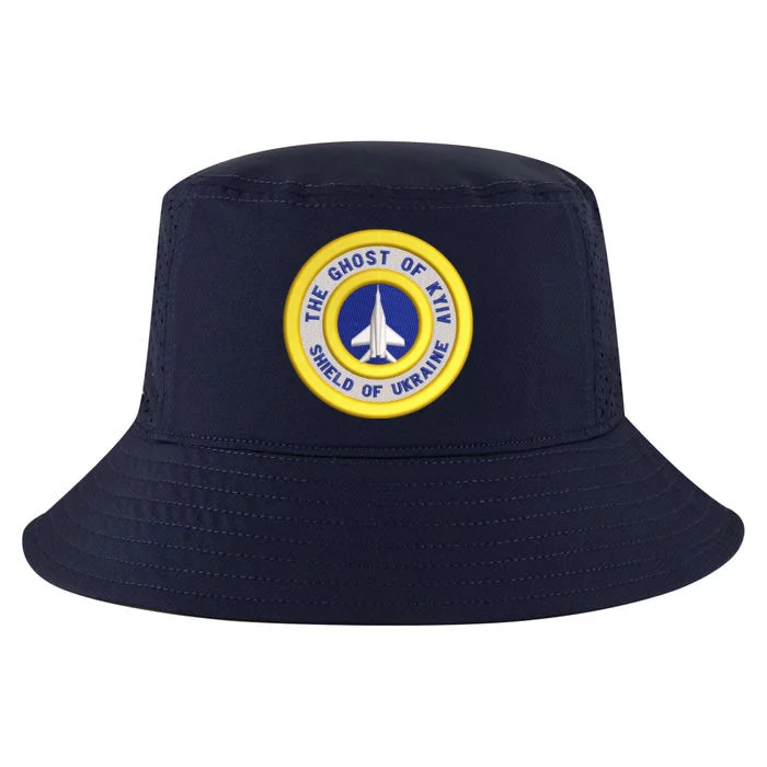 The Ghost Of Kyiv Shield Of Ukraine Cool Comfort Performance Bucket Hat